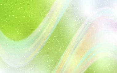 Açık yeşil, sarı vektör desen ile gece gökyüzü yıldız.