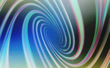 Açık mavi, kozmik yıldızlar ile yeşil vektör düzeni.