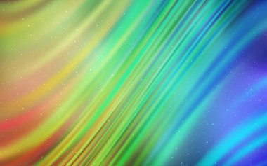 Açık mavi, galaksi yıldızları ile sarı vektör arka plan.