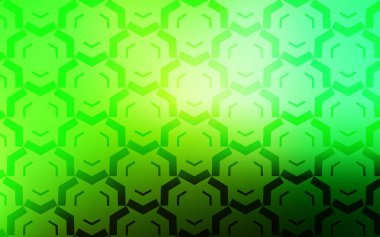 Kavisli çizgilerle Açık Yeşil vektör arka planı.