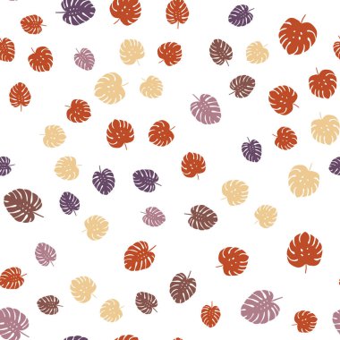 Açık Pembe, Sarı vektör yapraklı dikişsiz doğal sanat.