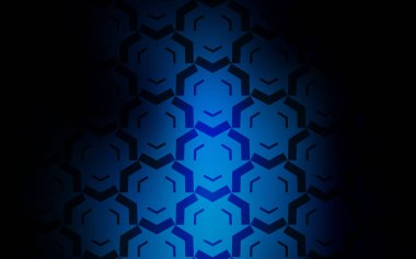 Eğri çizgileri olan koyu mavi vektör deseni.