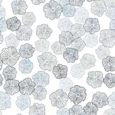 Çiçeklerle Lacivert vektör sorunsuz soyut arka plan.