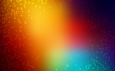 Kozmik yıldız düzeniyle karanlık çok renkli vektör.