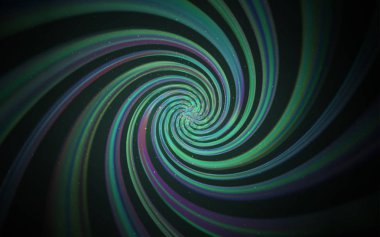 Galaksi yıldızları ile koyu yeşil vektör arka plan.