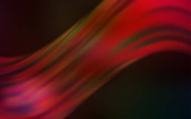 Koyu yeşil, gece gökyüzü yıldızları ile kırmızı vektör deseni.