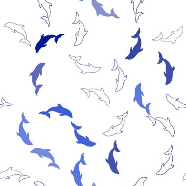 Yunuslar ile Lacivert vektör sorunsuz şablon.