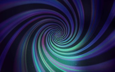 Lacivert, uzay yıldızları ile yeşil vektör şablonu.