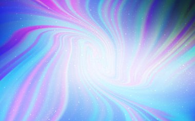 Açık Pembe, Astronomik yıldızlarla mavi vektör arka plan.