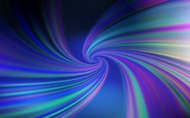 Koyu pembe, eğri çizgileri olan mavi vektör arkaplan.