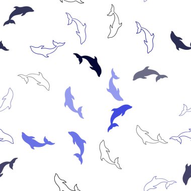 Yunuslar ile Lacivert vektör sorunsuz şablon.