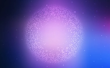 Açık Pembe, Gece gökyüzü yıldızları ile Mavi vektör deseni.