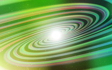 Kozmik Yıldızlar ile açık yeşil vektör düzeni.