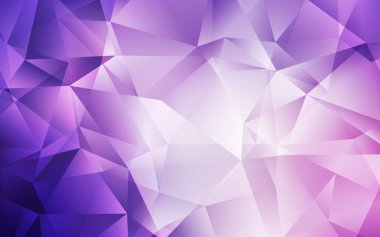 Açık Mor, Pembe vektör soyut poligonal şablon.