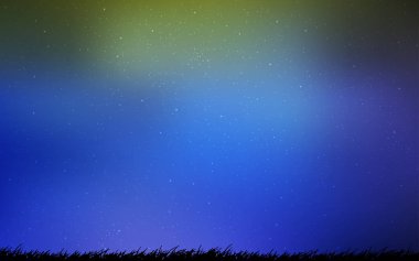 Açık mavi, yeşil vektör şablonu ile uzay yıldızları.