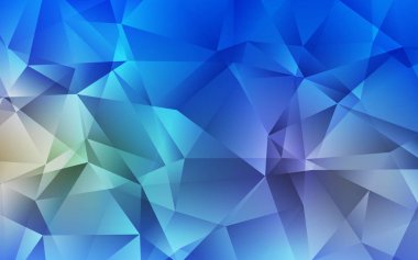 Açık Mavi, Sarı vektör parlayan üçgen arkaplan.