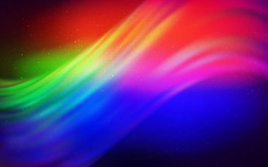 Astronomik yıldızlarla koyu çok renkli vektör arka planı.