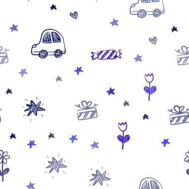 Tatil hediyeleri ile Lacivert vektör sorunsuz zemin.