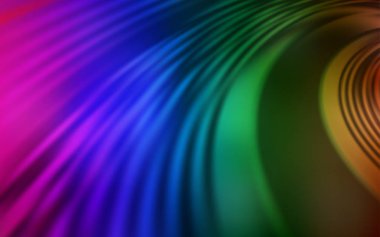 Bükülmüş çizgilerle koyu çok renkli vektör düzeni.