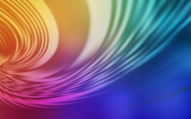 Bükülmüş çizgilerle açık Çok renkli vektör düzeni.