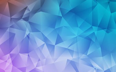 Açık Pembe, mavi vektör üçgen arkaplan.