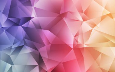 Açık kırmızı, sarı vektör Çokgen şablon.