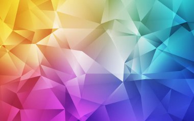 Açık Çok renkli vektör soyut çokgen şablon.