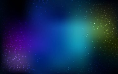 Gece gökyüzü desenle karanlık çok renkli vektör yıldız.