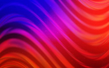 Açık mavi, galaksi yıldızları ile kırmızı vektör arka plan.