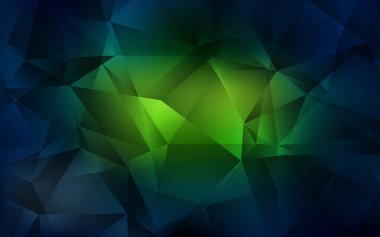 Koyu yeşil, sarı vektör soyut Çokgen desen.