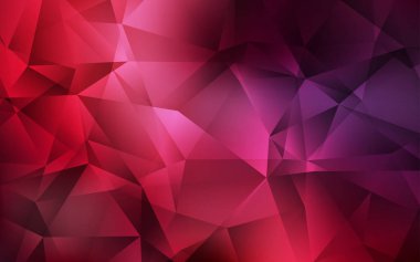 Koyu Kırmızı vektör gradyan üçgenler şablonu.