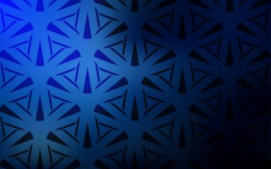 Çizgiler ve üçgenlerle koyu mavi vektör arkaplanı.