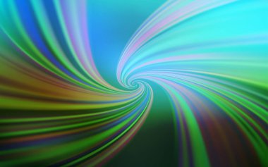 Açık Mavi, eğri çizgileri olan yeşil vektör şablonu.