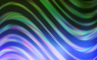 Açık Pembe, Astronomik yıldızlarla yeşil vektör arka planı.