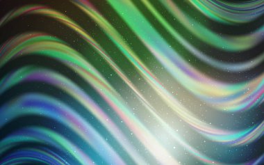 Açık mavi, yeşil vektör şablonu ile uzay yıldızları.