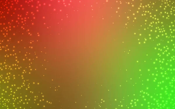 Vert clair, fond vectoriel rouge avec étoiles de galaxie . — Image vectorielle