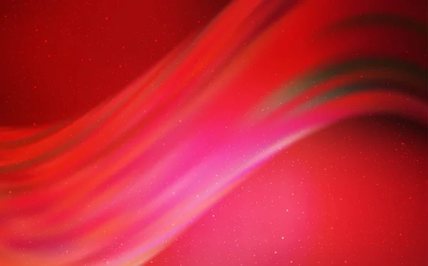 Modello vettoriale rosso chiaro con stelle spaziali . — Vettoriale Stock