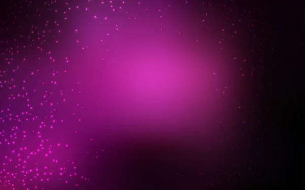 Dark Pink vector background with galaxy stars. — Stock Vector