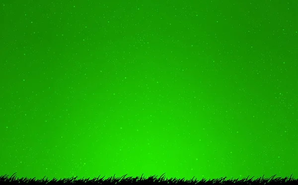 Layout vettoriale verde chiaro con stelle cosmiche . — Vettoriale Stock