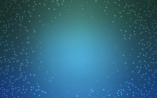 Azul claro, fondo de vector verde con estrellas de galaxias . — Vector de stock