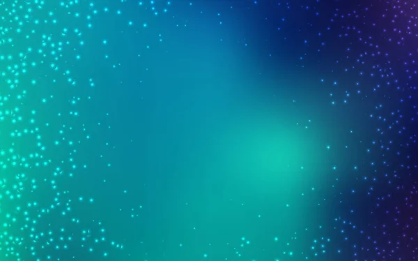 Azul claro, textura vectorial verde con estrellas de la Vía Láctea . — Vector de stock