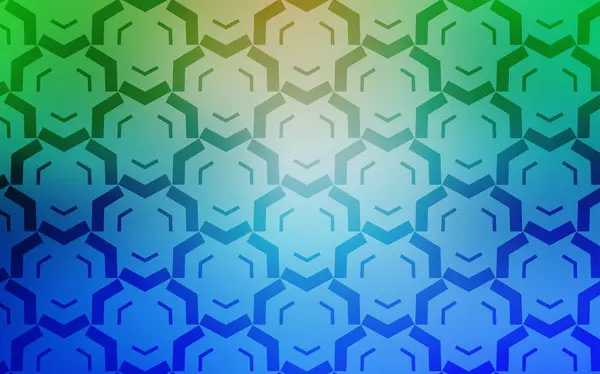 Ανοιχτό μπλε, πράσινο διανυσματικό πρότυπο με καμπύλες γραμμές. — Διανυσματικό Αρχείο