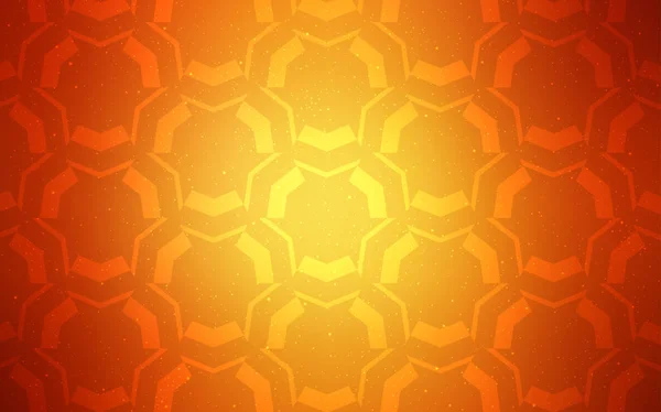 Light Orange Vektorschablone mit gebogenen Linien. — Stockvektor