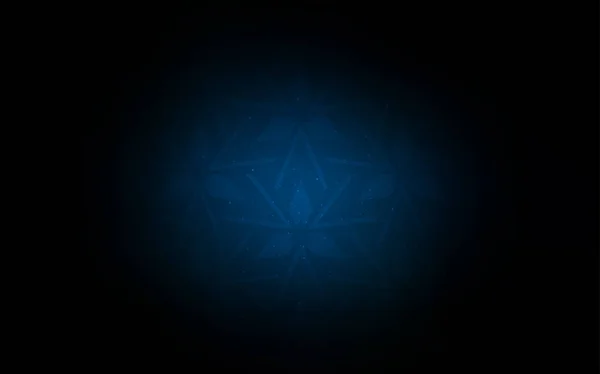 Plantilla vectorial azul oscuro con cristales, triángulos. — Vector de stock
