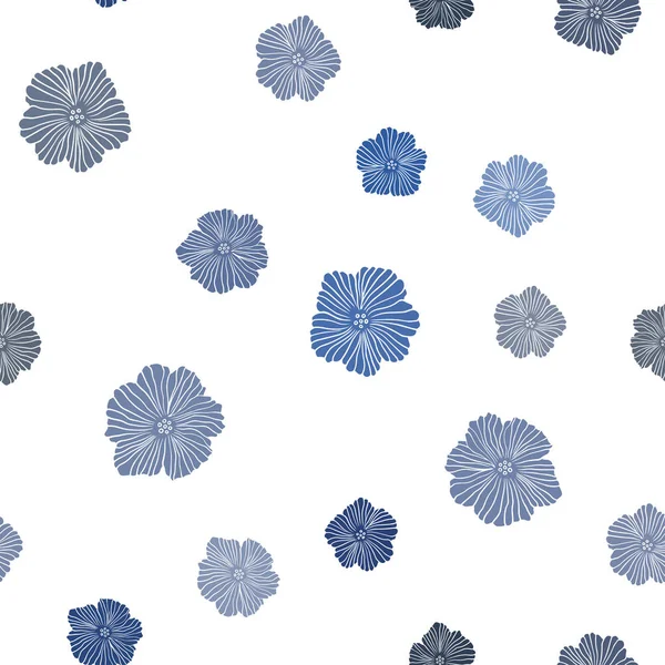 Çiçeklerle Açık Mavi vektör sorunsuz doğal sanat.