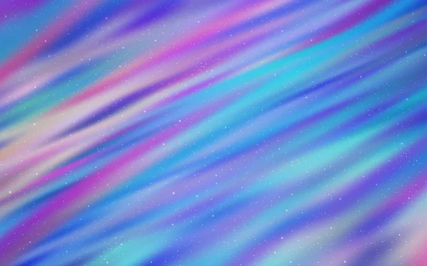 ライトピンク、銀河の星と青のベクトルの背景. — ストックベクタ