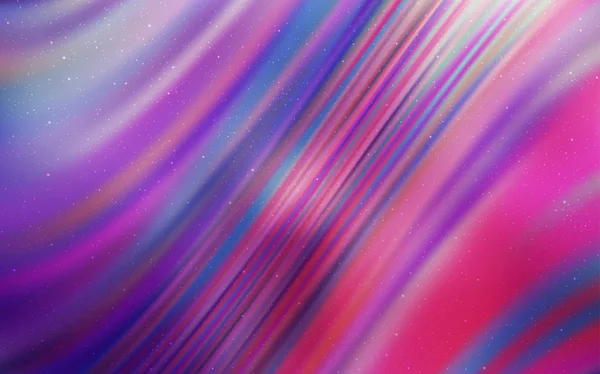 Luz púrpura, fondo vectorial rosa con estrellas de galaxias . — Vector de stock