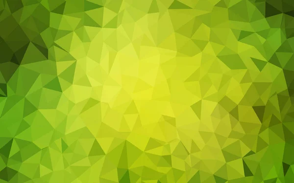Hellgrüner, gelber Vektor mit dreieckigem Hintergrund. — Stockvektor