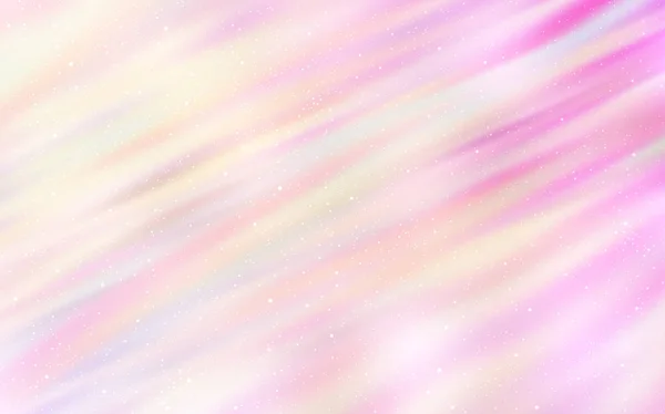 Licht roze, gele vector textuur met melkweg sterren. — Stockvector