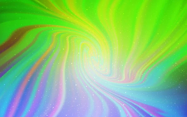Rosa claro, textura de vector verde con estrellas de la Vía Láctea . — Archivo Imágenes Vectoriales